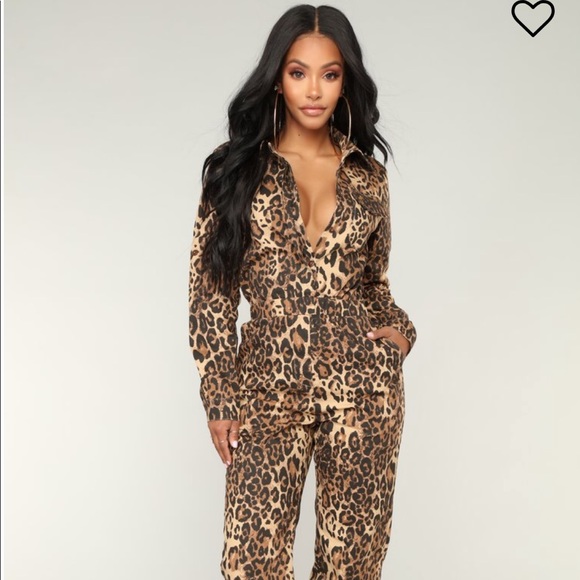 leopard print jumpsuit fashion nova
